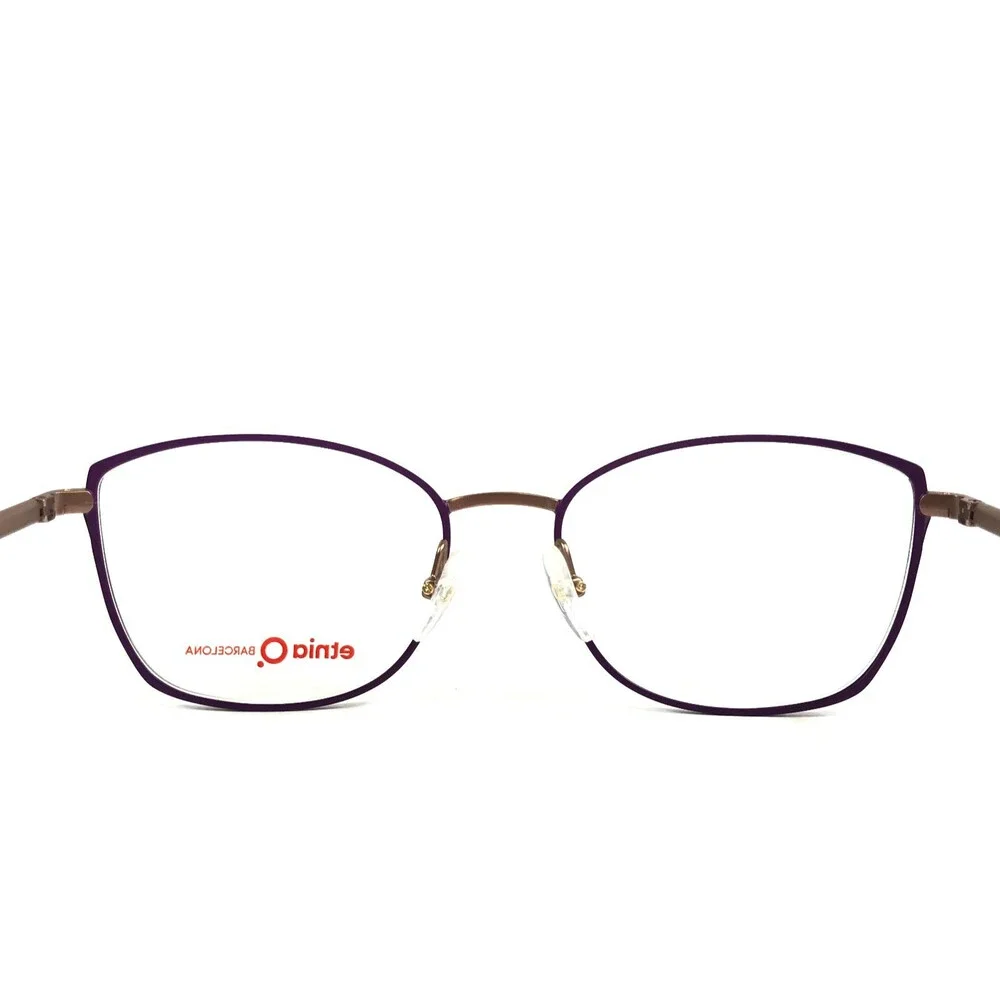 Etnia Barcelona Eyeglasses Frames DORIA PUPG Purple Pink Gold Cat Eye 55-18-142